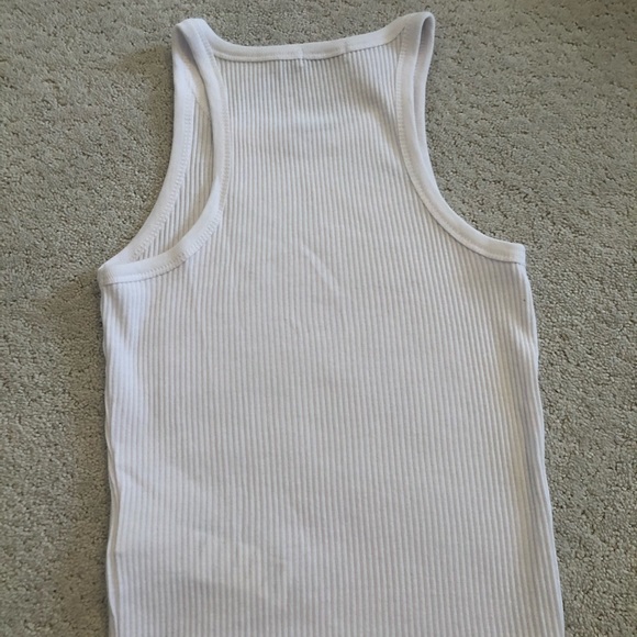 Rubbed Highneck Tank Top - Picture 2 of 2